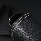 Saddle Crossbody Bag  Black Grained Calfskin with Silver-Tone Hardware