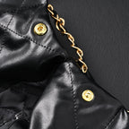 19 Flap Bag  Black Quilted Lambskin with Gold & Ruthenium Hardware