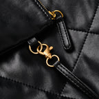 19 Flap Bag  Black Quilted Lambskin with Gold & Ruthenium Hardware