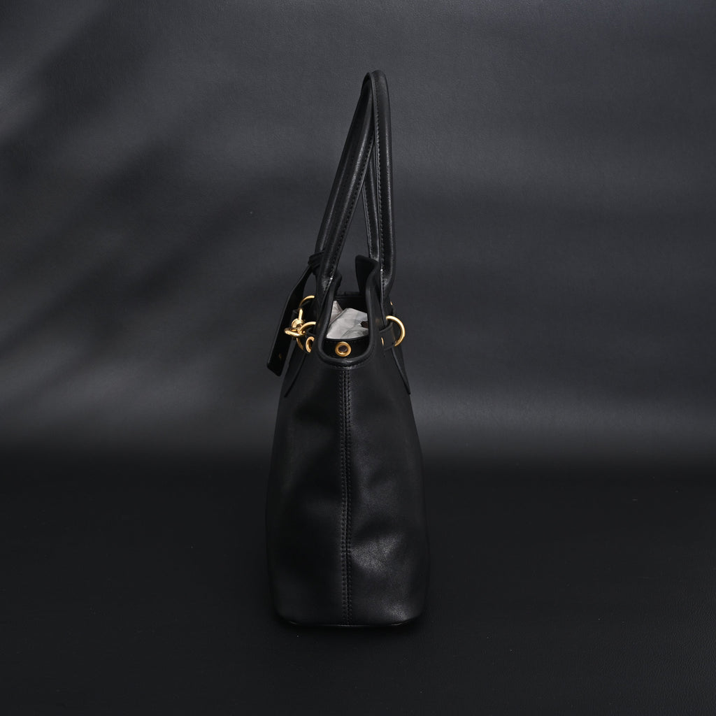 Miu Miu Leather Tote Bag  Classic Black