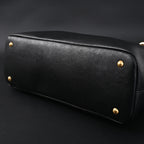 Miu Miu Leather Tote Bag  Classic Black