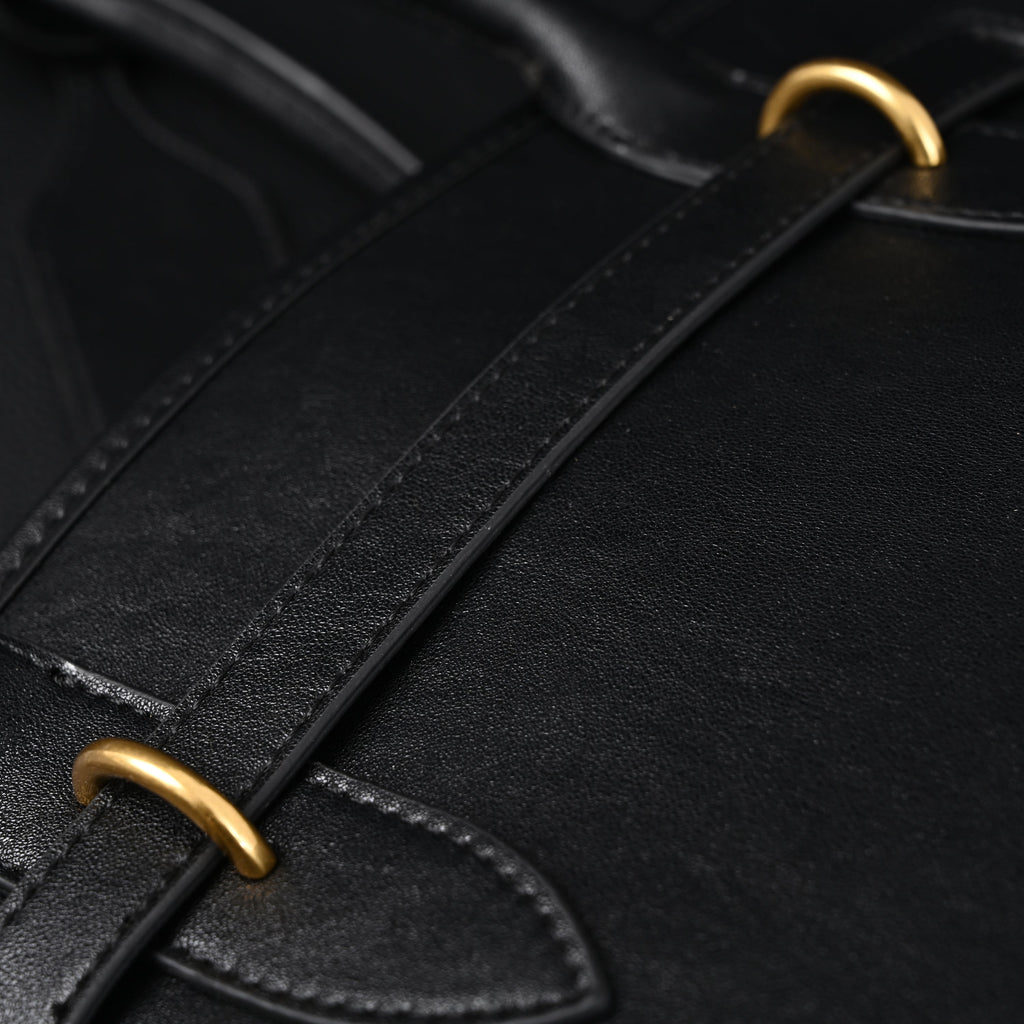 Miu Miu Leather Tote Bag  Classic Black