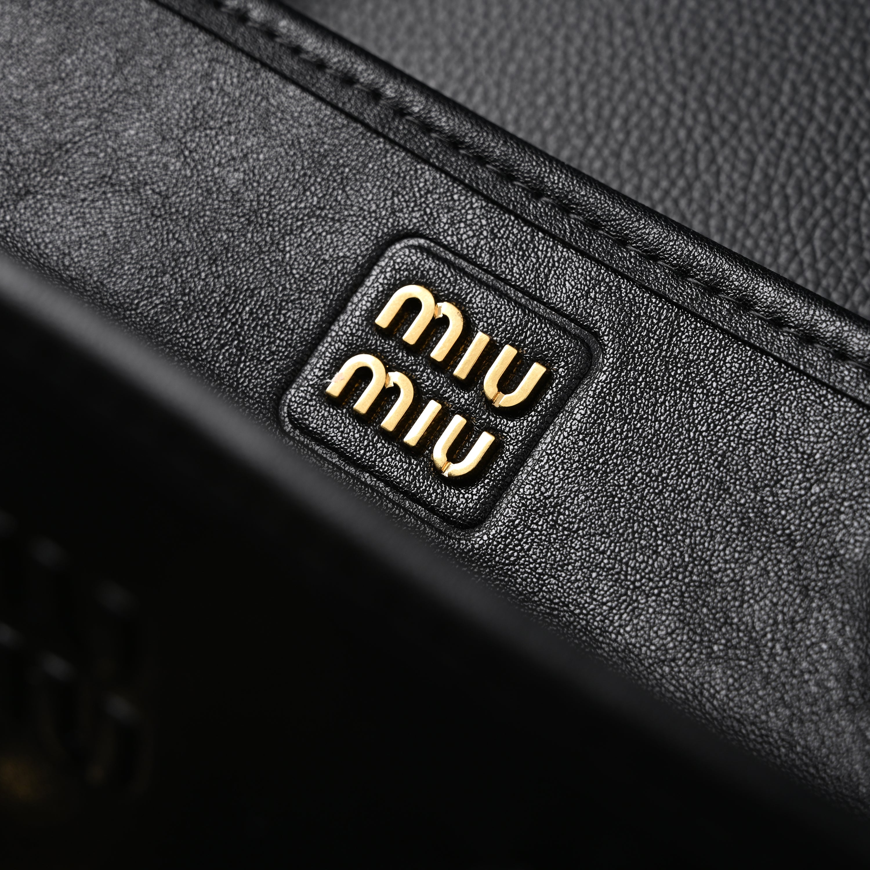 Miu Miu Leather Tote Bag  Classic Black