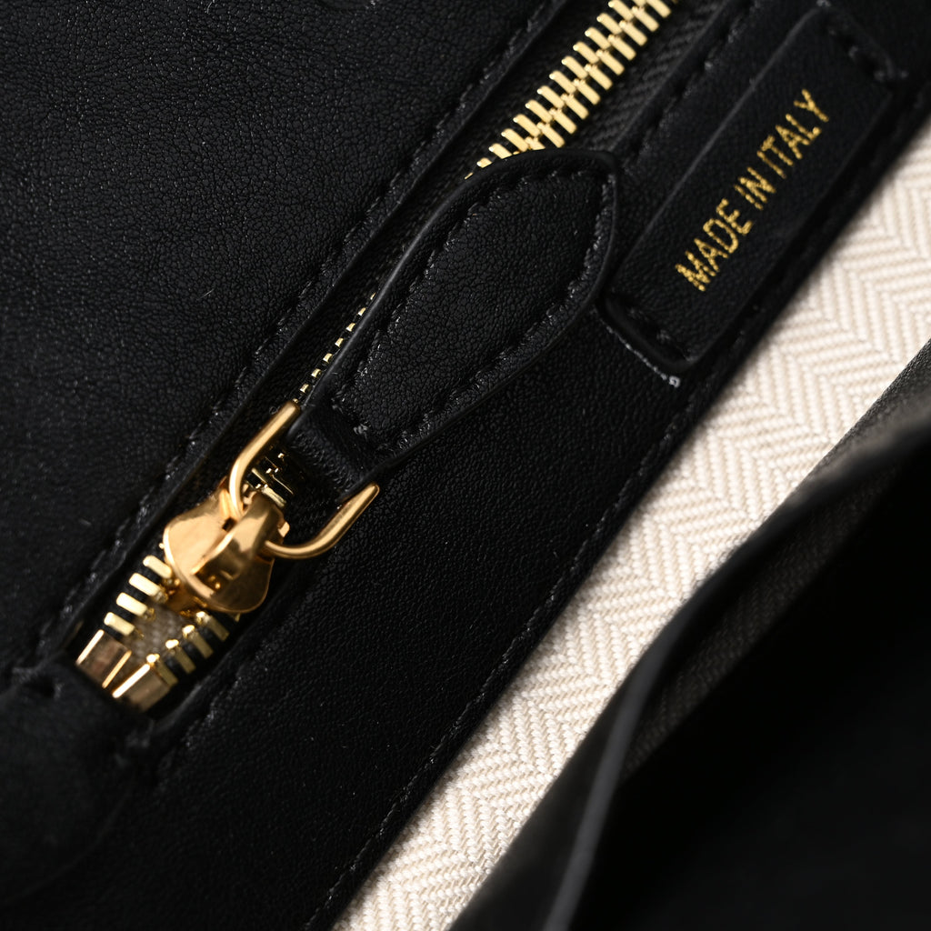 Miu Miu Leather Tote Bag  Classic Black