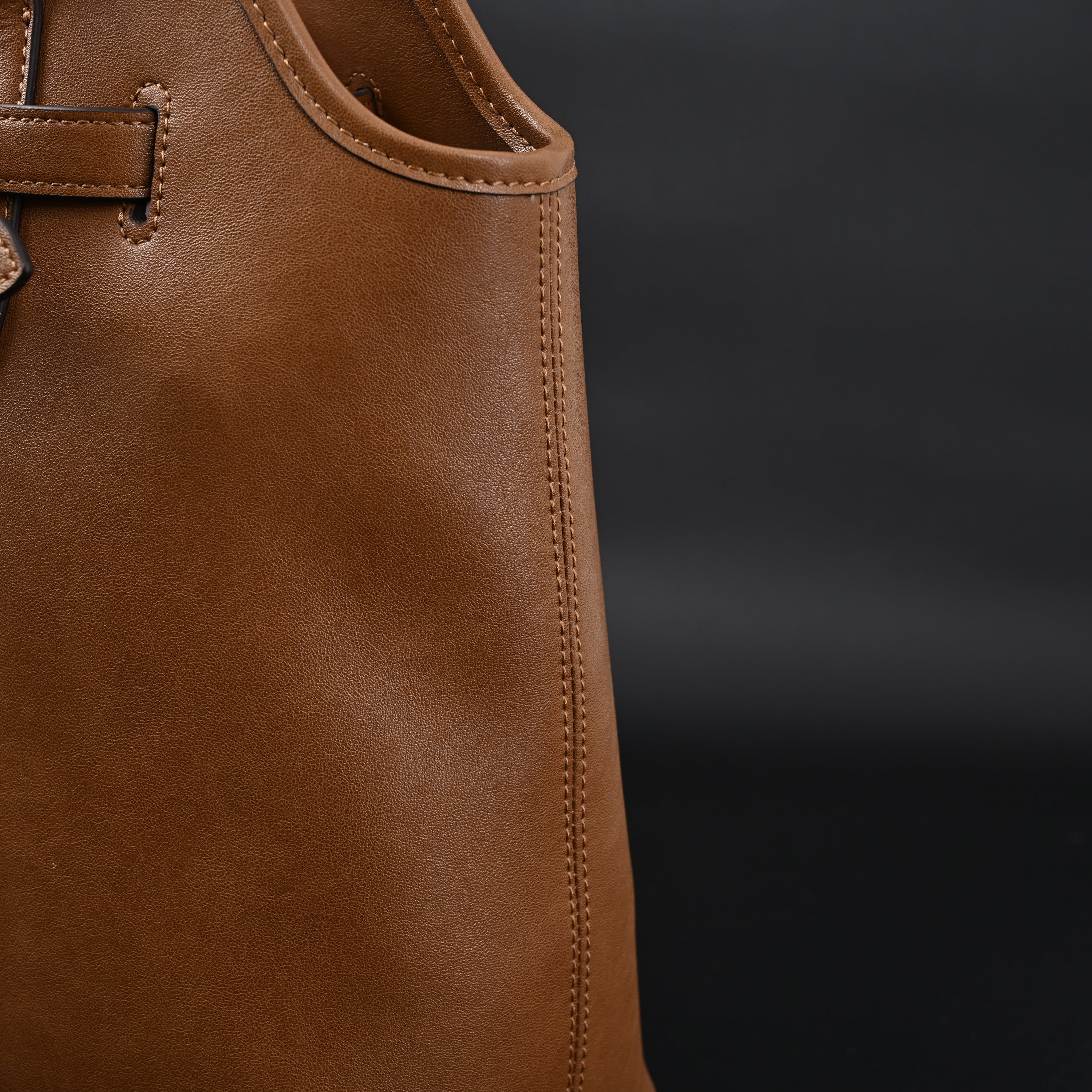 Miu Miu Leather Tote Bag  Elegant Caramel Brown