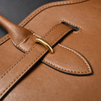 Miu Miu Leather Tote Bag  Elegant Caramel Brown