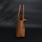 Miu Miu Leather Tote Bag  Elegant Caramel Brown