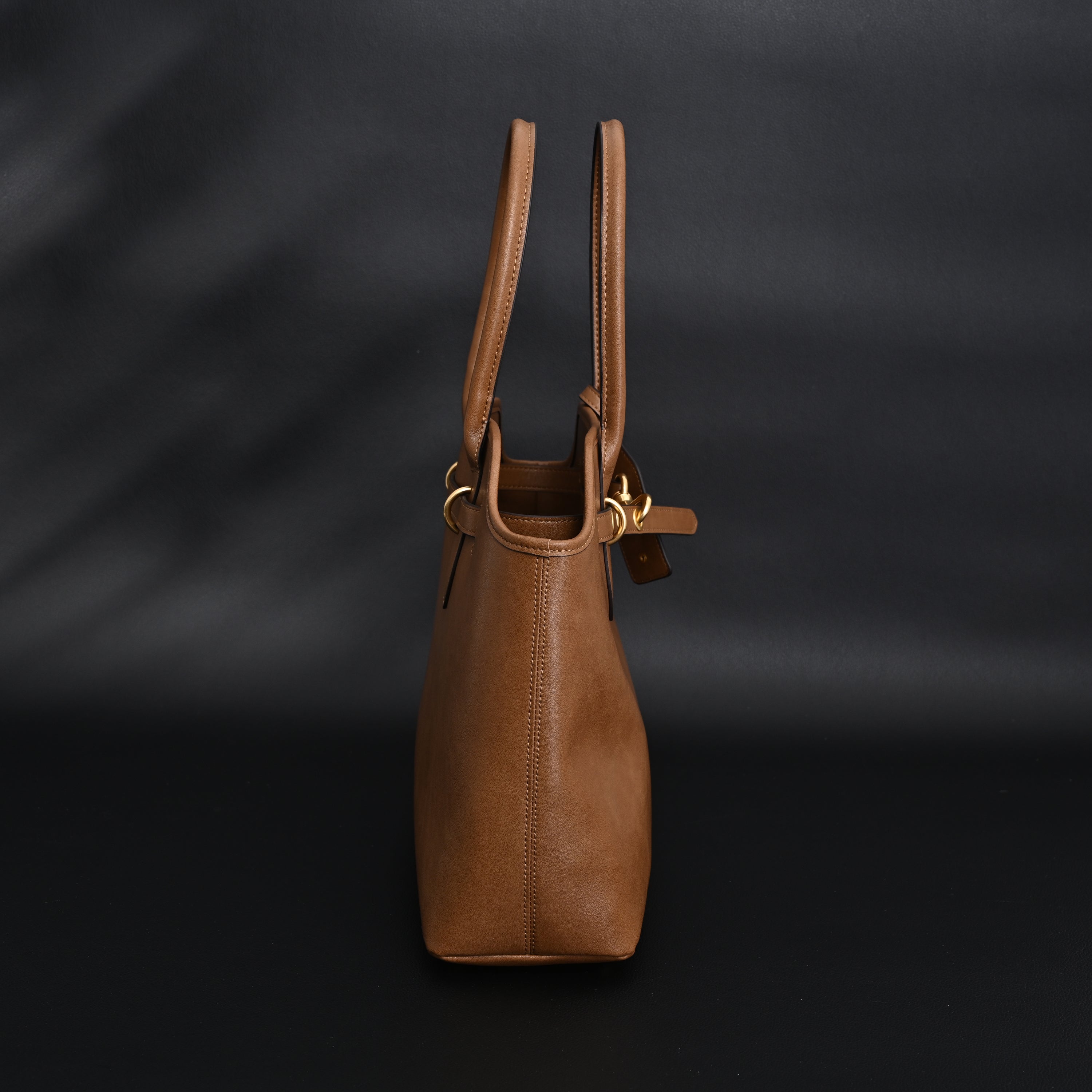 Miu Miu Leather Tote Bag  Elegant Caramel Brown