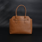 Miu Miu Leather Tote Bag  Elegant Caramel Brown
