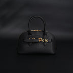 Miu Miu Black Leather Satchel Bag  Medium Structured Tote