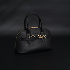 Miu Miu Black Leather Satchel Bag  Medium Structured Tote
