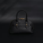 Miu Miu Black Leather Satchel Bag  Medium Structured Tote
