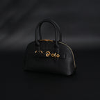 Miu Miu Black Leather Satchel Bag  Medium Structured Tote