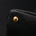Miu Miu Black Leather Satchel Bag  Medium Structured Tote