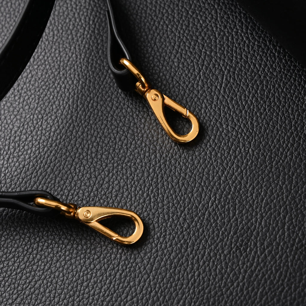 Miu Miu Black Leather Satchel Bag  Medium Structured Tote