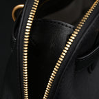 Miu Miu Black Leather Satchel Bag  Medium Structured Tote