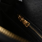 Miu Miu Black Leather Satchel Bag  Medium Structured Tote