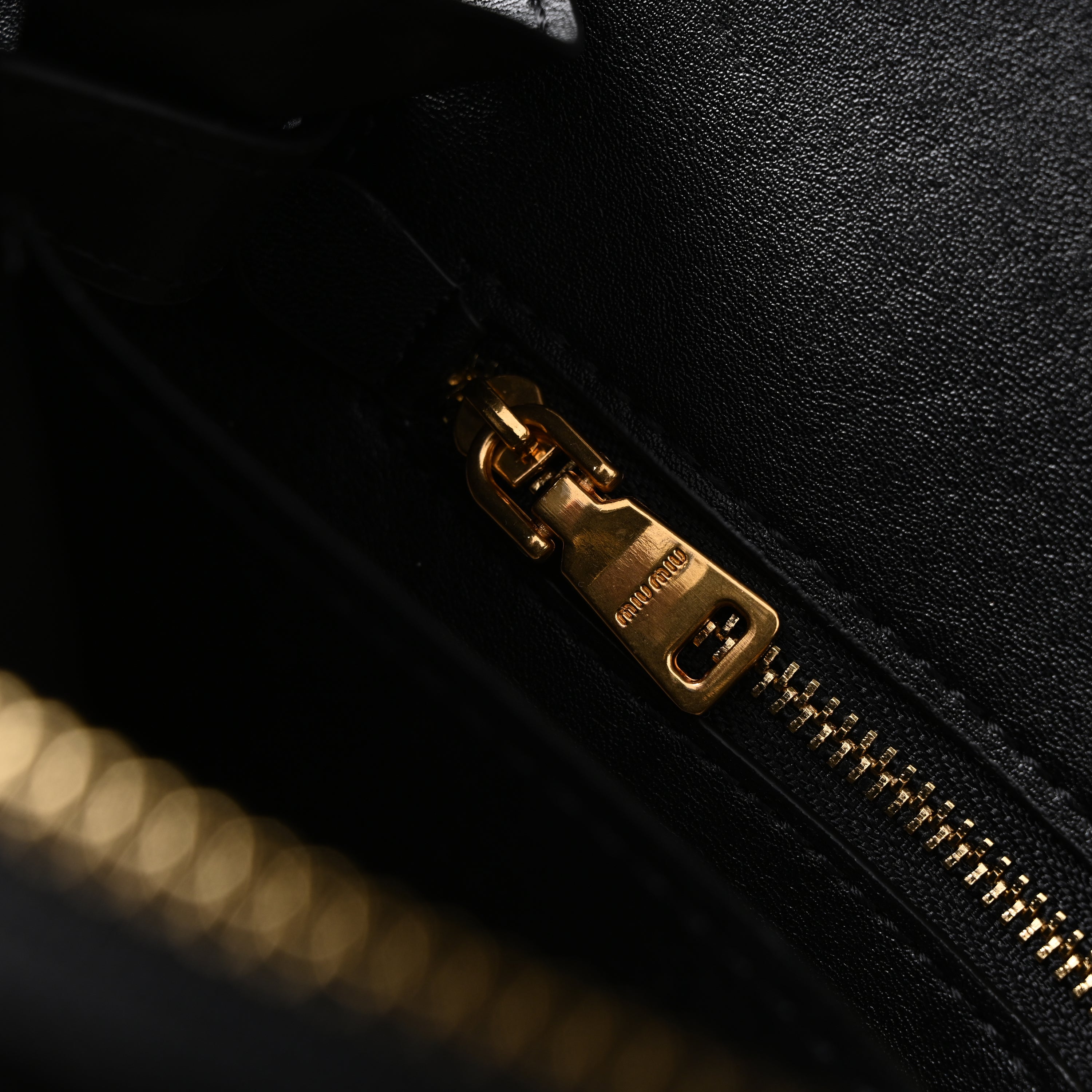 Miu Miu Black Leather Satchel Bag  Medium Structured Tote