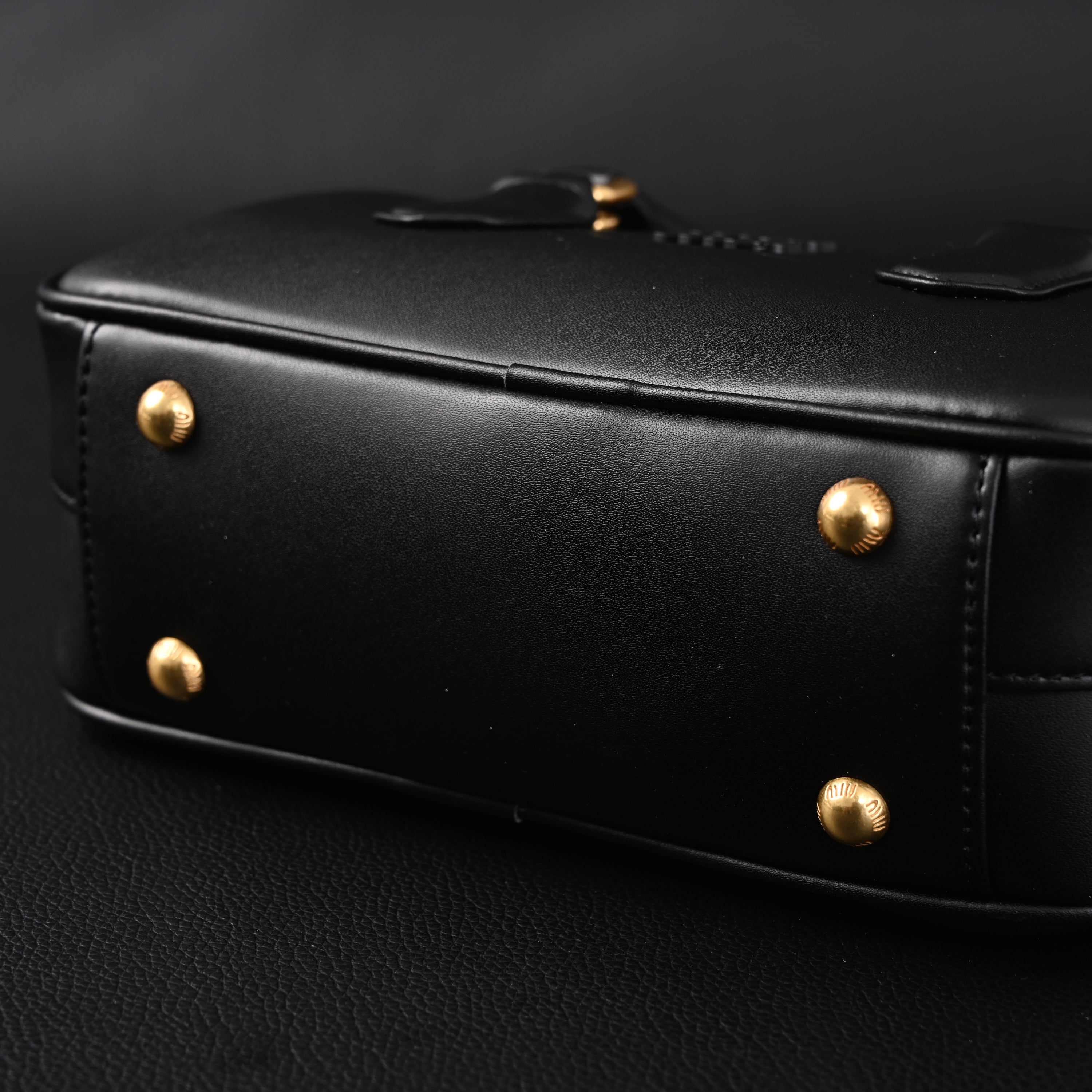 Miu Miu Leather Top Handle Satchel  Classic Black