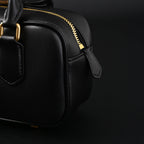 Miu Miu Black Matelass Leather Satchel Bag  Mini Top Handle