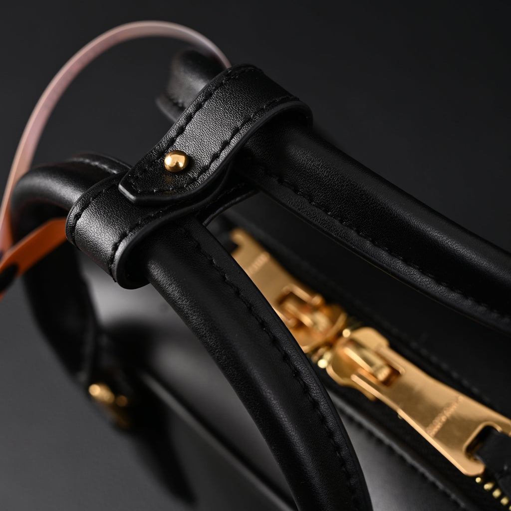 Miu Miu Black Matelass Leather Satchel Bag  Mini Top Handle