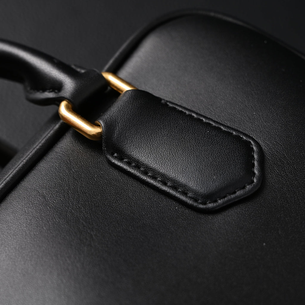 Miu Miu Leather Top Handle Satchel  Classic Black