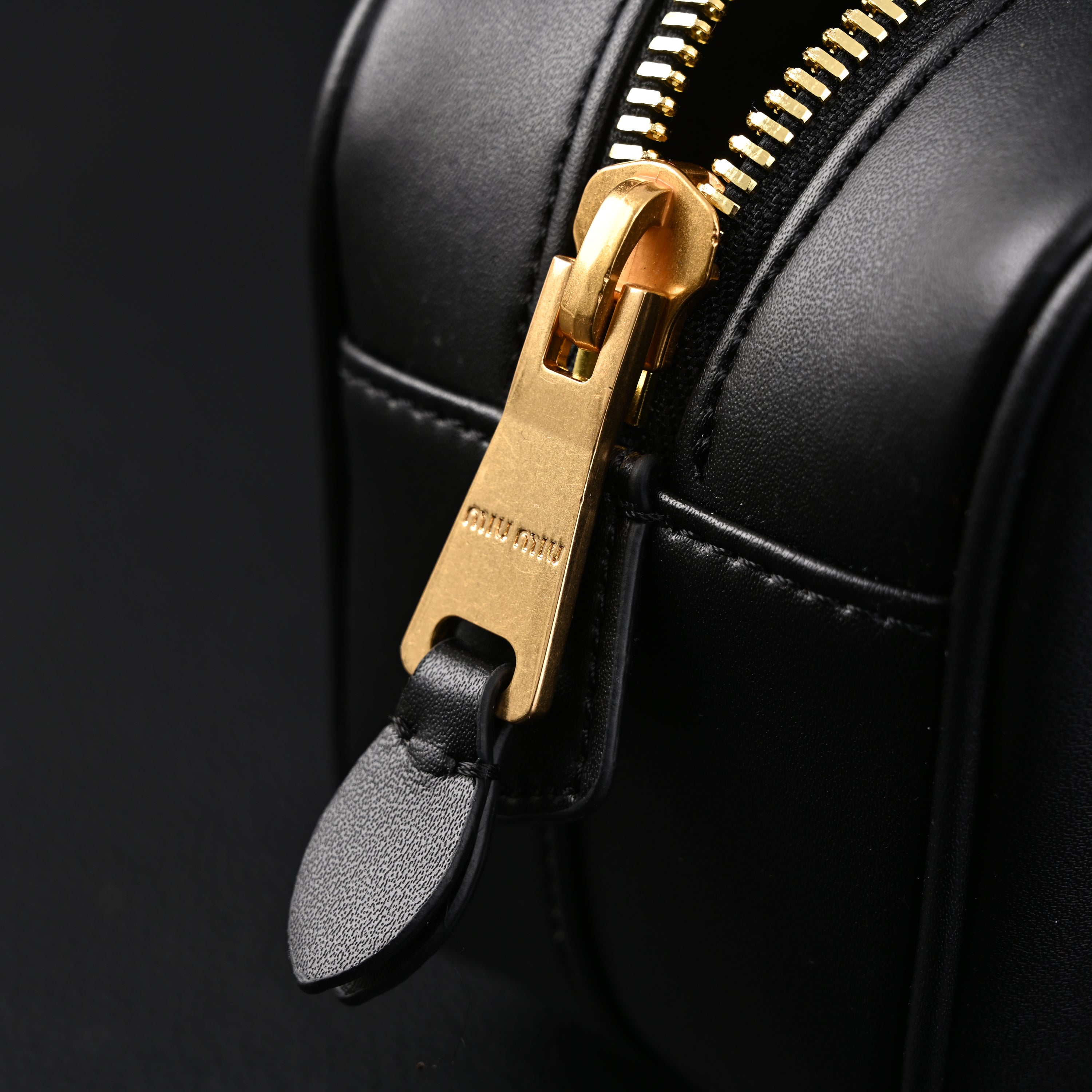 Miu Miu Leather Top Handle Satchel  Classic Black