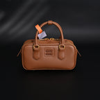 Miu Miu Leather Top Handle Satchel  Caramel Brown