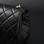 Classic Flap Mini Bag  Black Quilted Lambskin with Gold-Tone Hardware