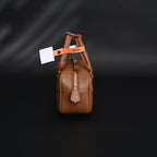 Miu Miu Leather Top Handle Satchel  Caramel Brown