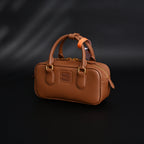 Miu Miu Leather Top Handle Satchel  Caramel Brown
