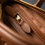 Miu Miu Leather Top Handle Satchel  Caramel Brown