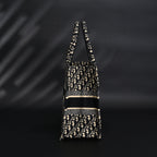 Christian Medium Book Tote  Black Oblique Embroidery