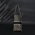 Christian Medium Book Tote  Black Oblique Embroidery