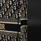 Christian Medium Book Tote  Black Oblique Embroidery