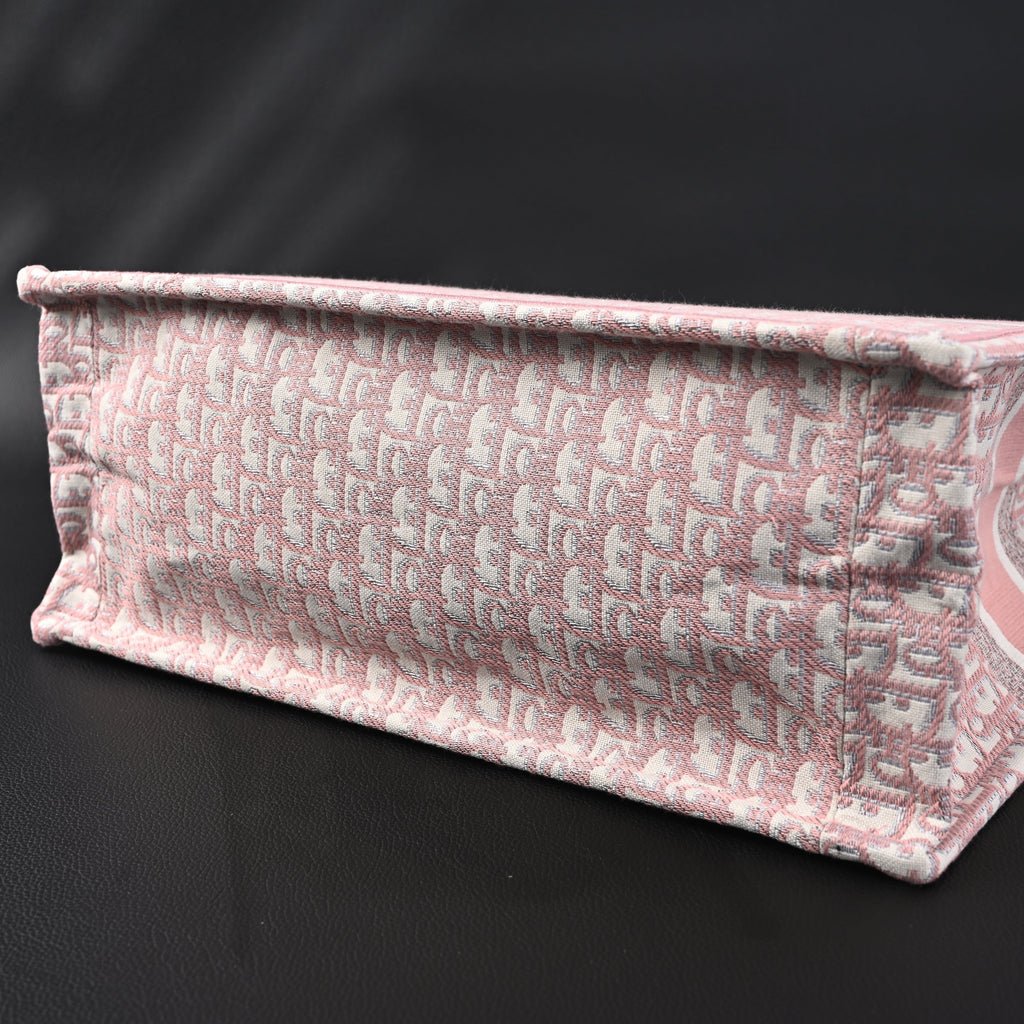 Christian Large Book Tote  Pink Oblique Embroidery