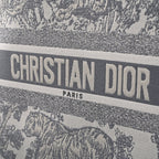 Christian Large Book Tote  Toile de Jouy Embroidery
