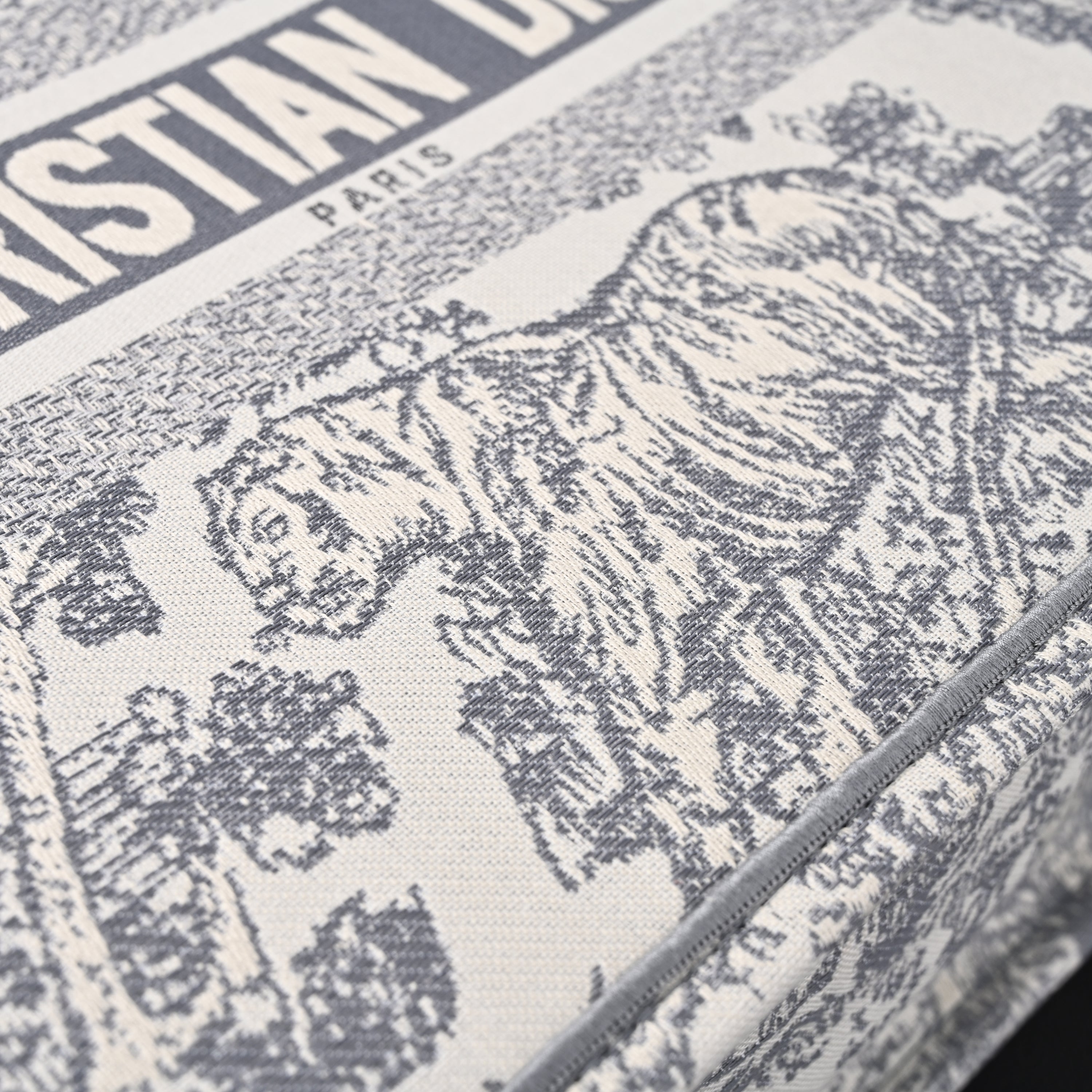 Christian Large Book Tote  Toile de Jouy Embroidery