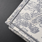 Christian Large Book Tote  Toile de Jouy Embroidery
