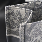 Christian Large Book Tote  Toile de Jouy Embroidery