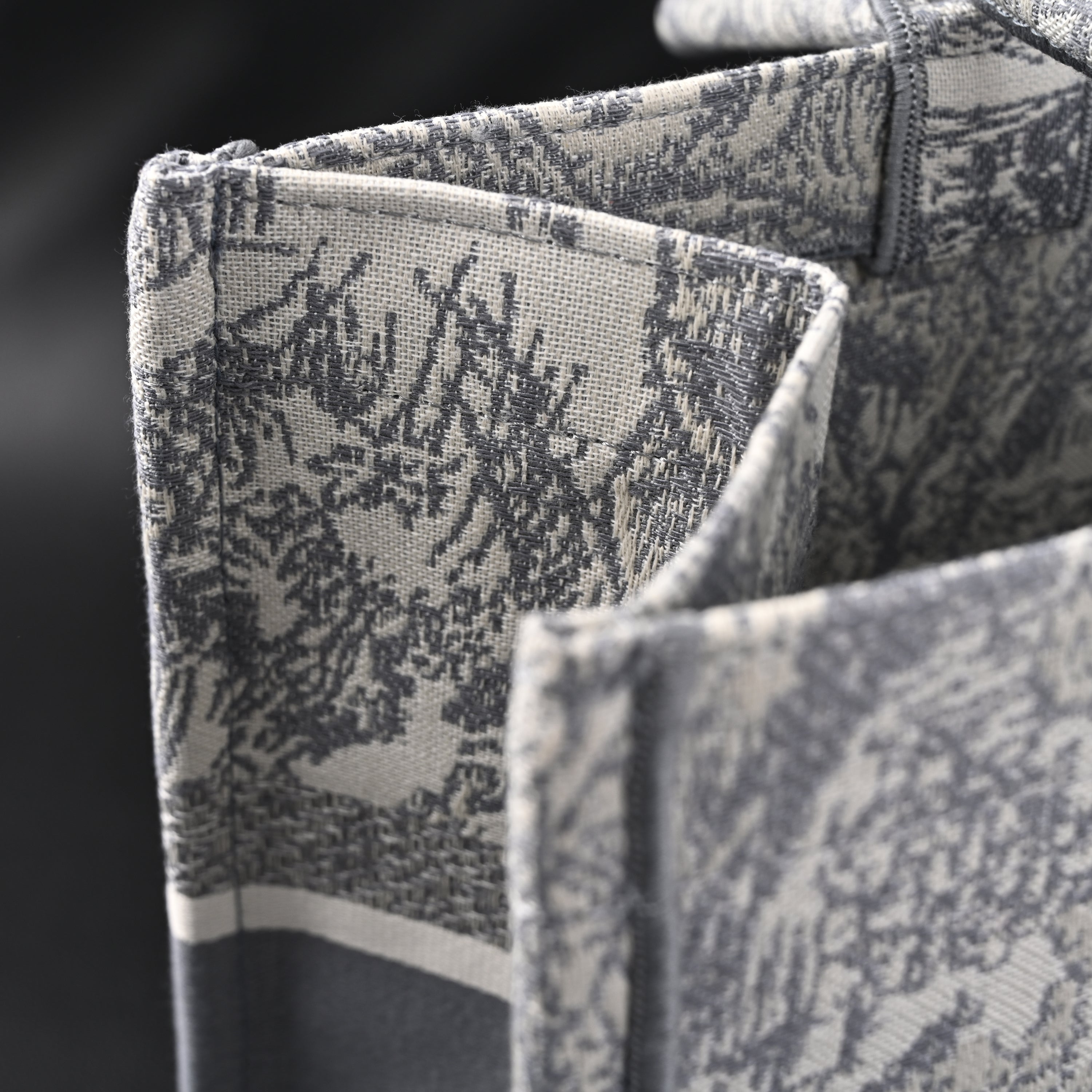 Christian Large Book Tote  Toile de Jouy Embroidery