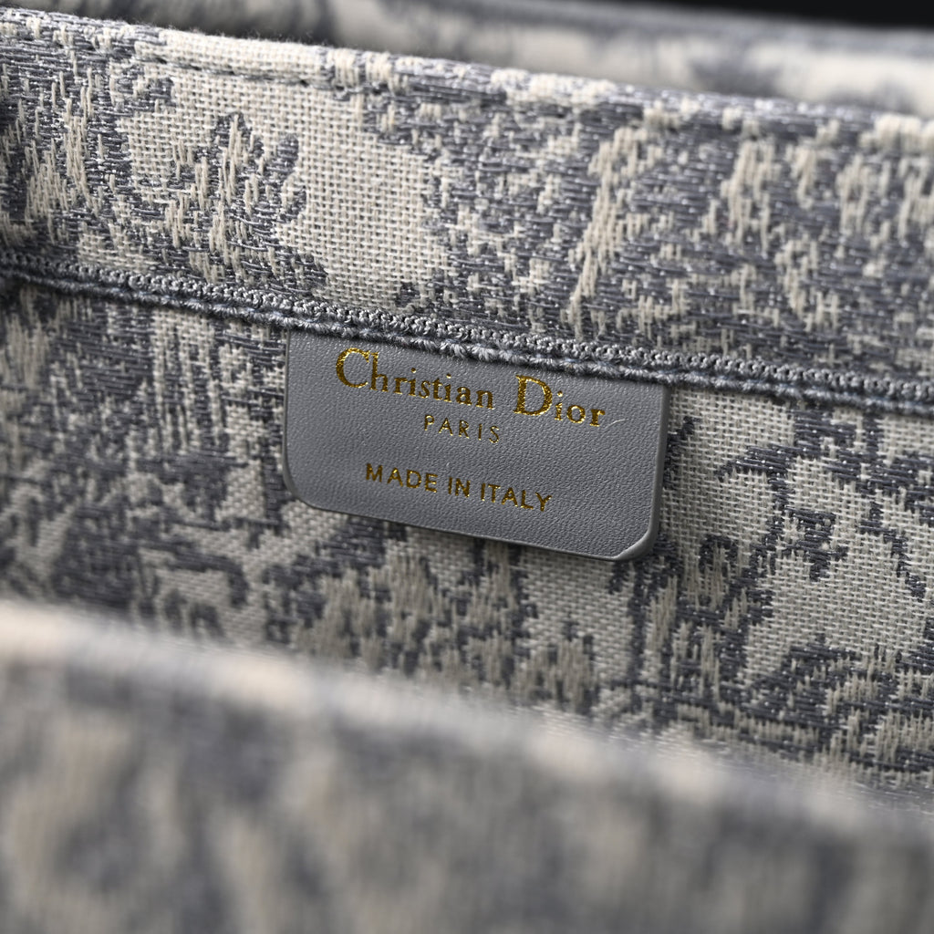 Christian Large Book Tote  Toile de Jouy Embroidery