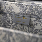 Christian Large Book Tote  Toile de Jouy Embroidery