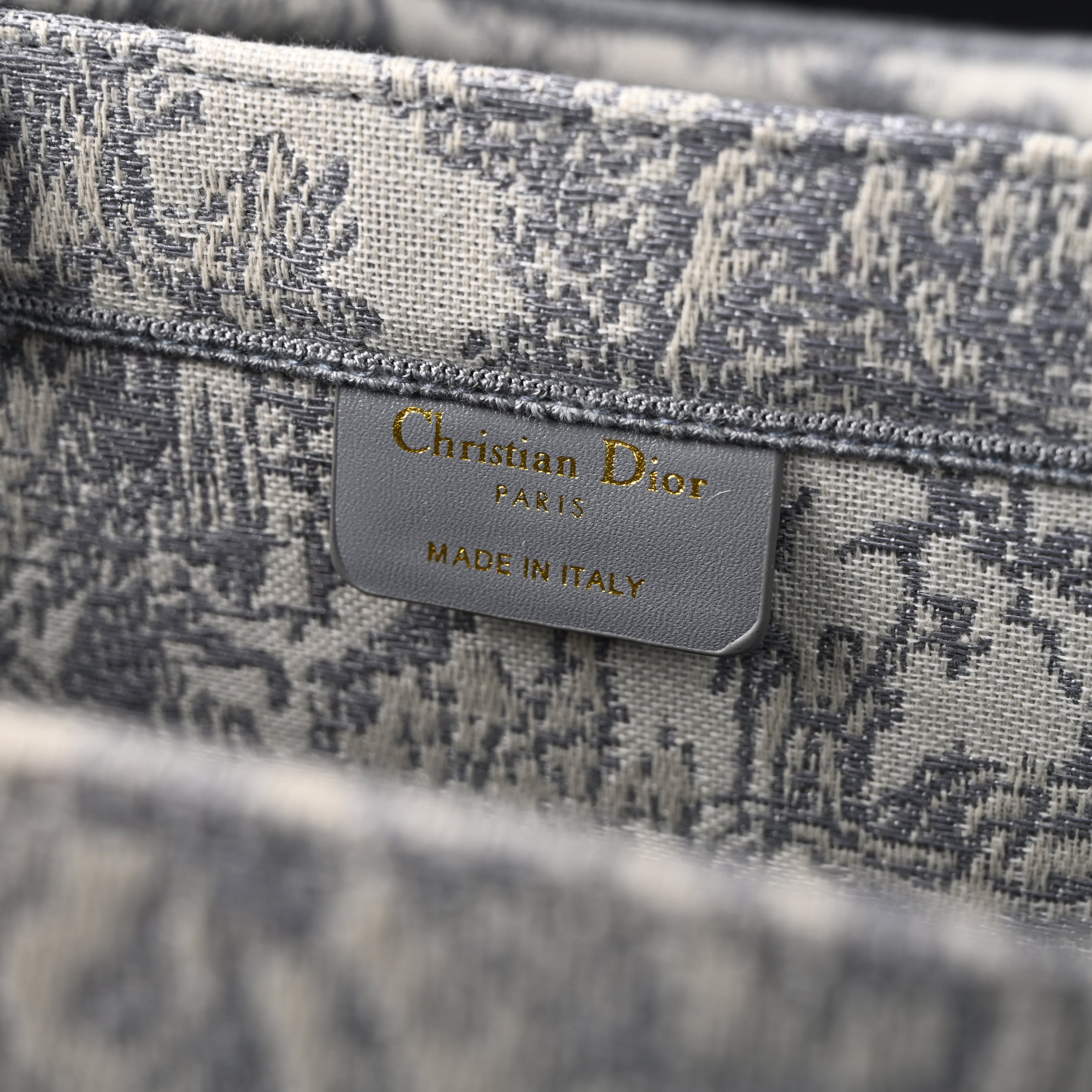 Christian Large Book Tote  Toile de Jouy Embroidery