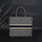 Christian Large Book Tote  Blue Oblique Embroidery