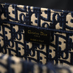 Christian Large Book Tote  Blue Oblique Embroidery