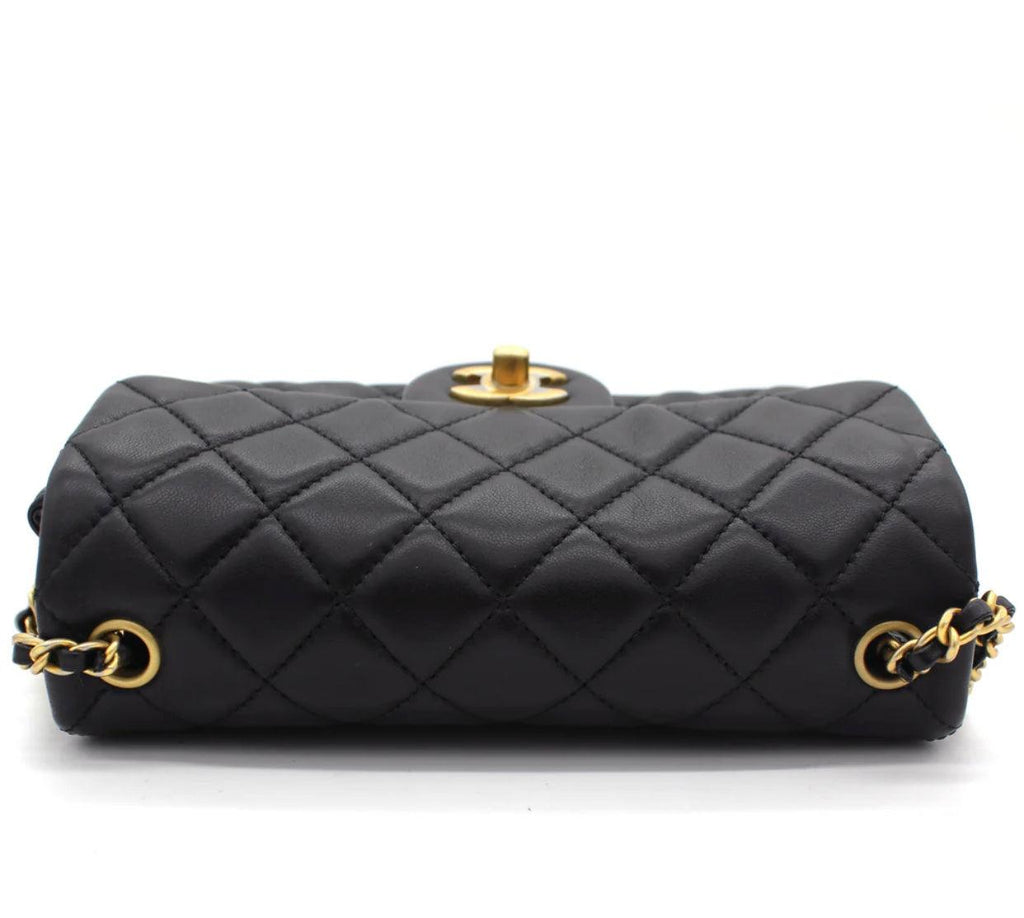 pearl crush mini rectangular Flap bag