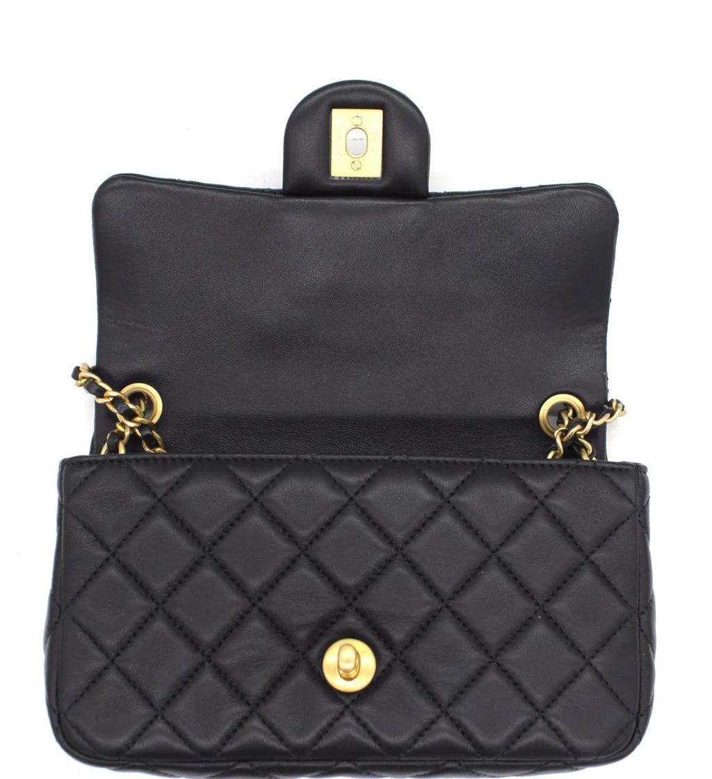 pearl crush mini rectangular Flap bag