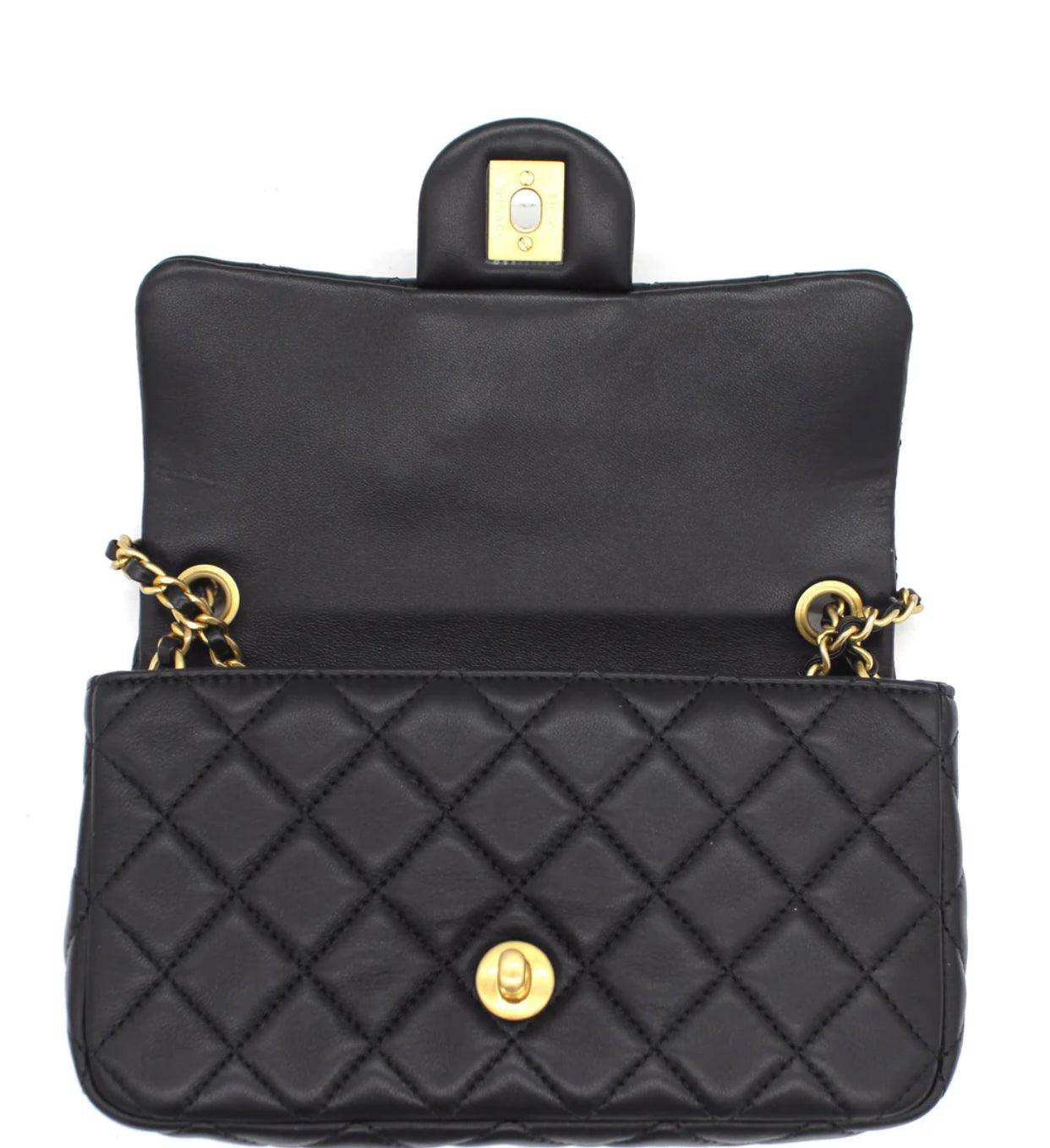 pearl crush mini rectangular Flap bag