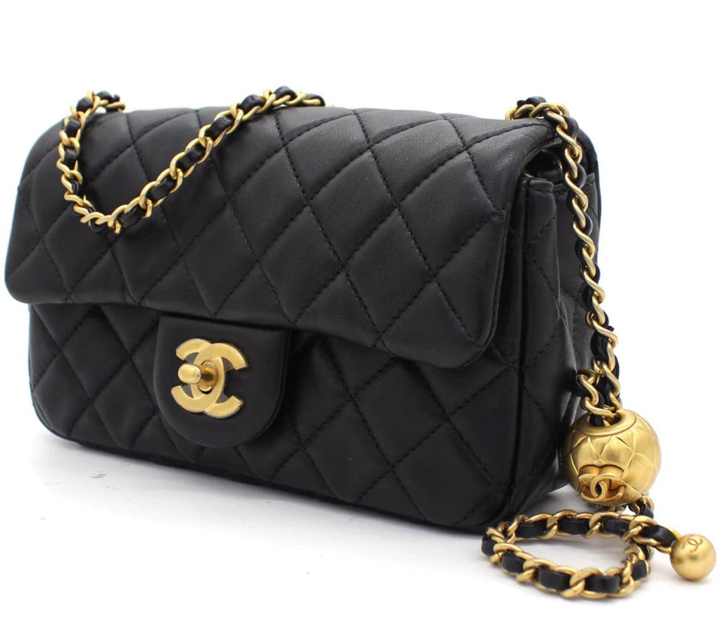 pearl crush mini rectangular Flap bag